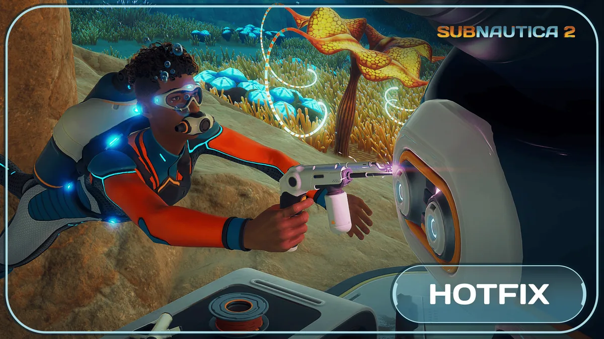 Unknown Worlds公式のSubnautica 2ホットフィックス更新画像
